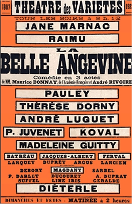 du 03/04/1922 au 27/05/1922, théatre des variétés